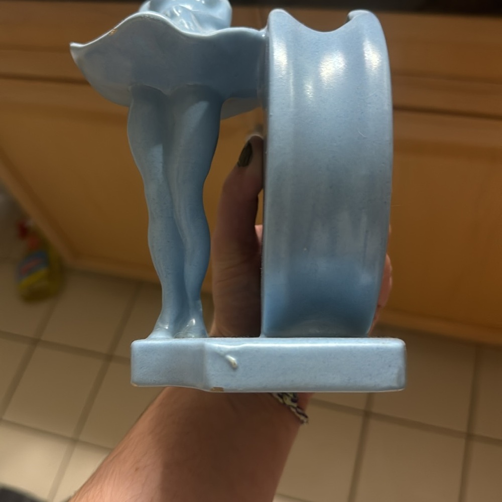 Vintage Royal Haeger 1940's Art Deco Ballerina Vase light blue - Picture 10 of 11